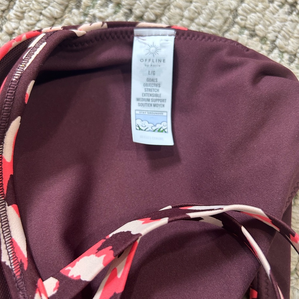 Aerie NWOT Leopard Print Sports Bra size L - Picture 5 of 5